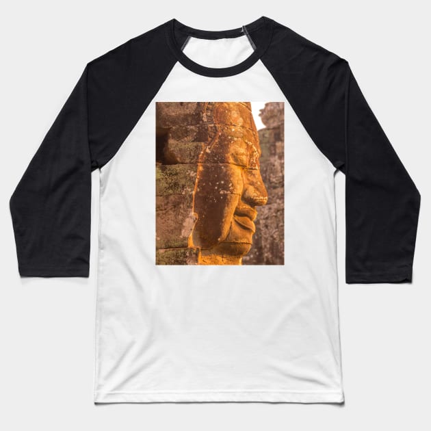 Buddha Head Angkor Baseball T-Shirt by dags